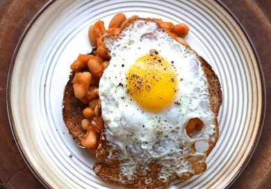 Quick Morning Beans and Fried Eggs