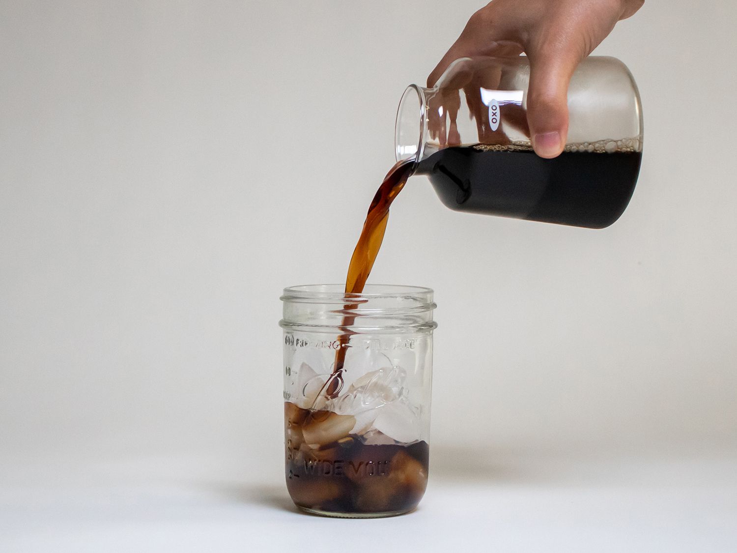 Pouring Iced Coffee