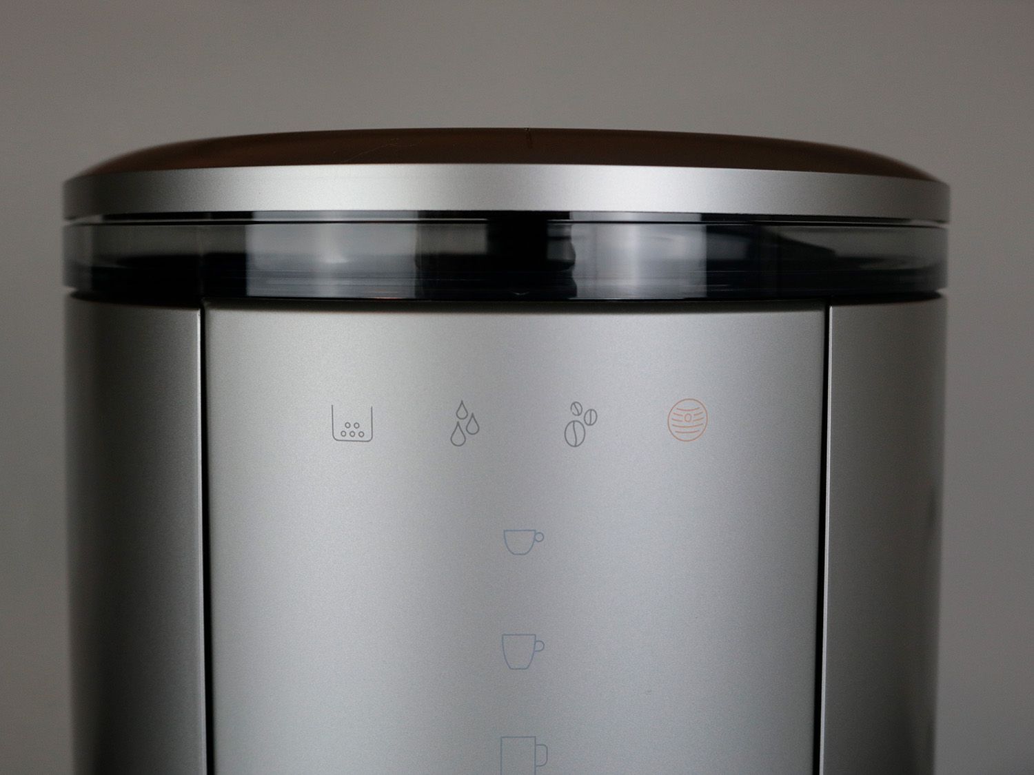 A closeup of the Spinn coffee maker's control panel