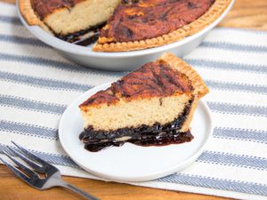 Side view of funny cake