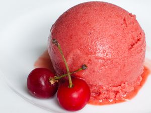 cherry and lavender sorbet