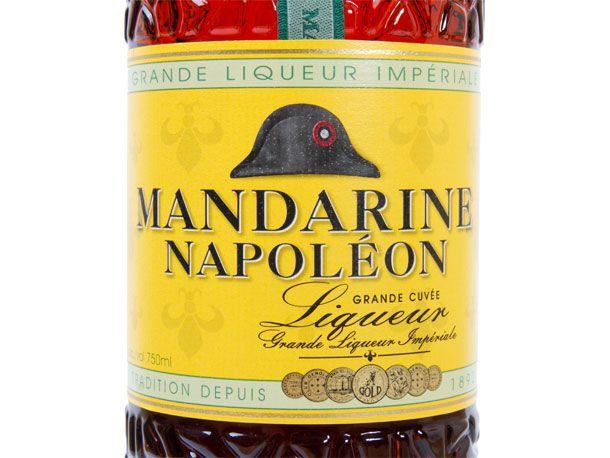 A bottle of Mandarine Napoleon liqueur