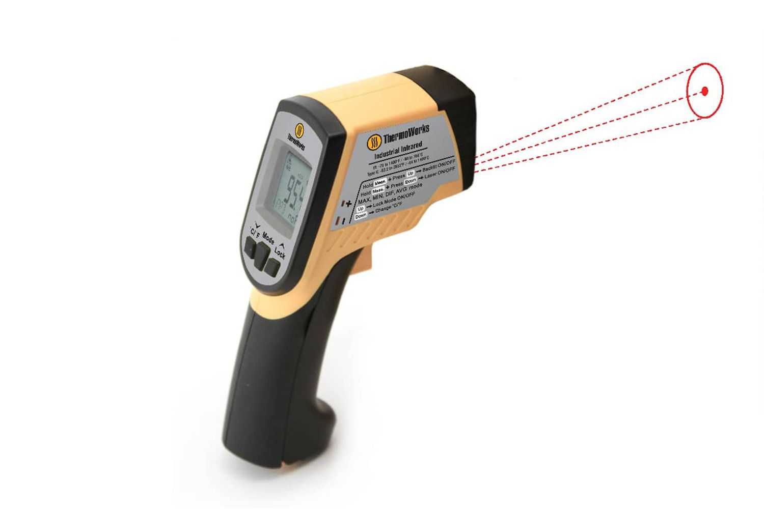 Thermoworks Hi-Temp Industrial IR w/Circle Laser (IR-IND)