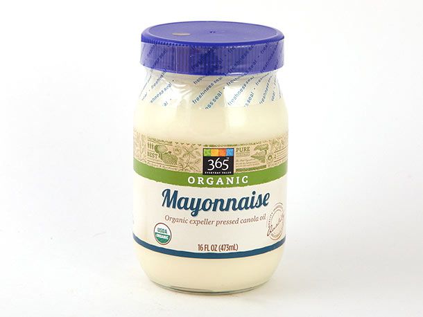 Jar of Whole Foods' 365 brand mayonnaise.