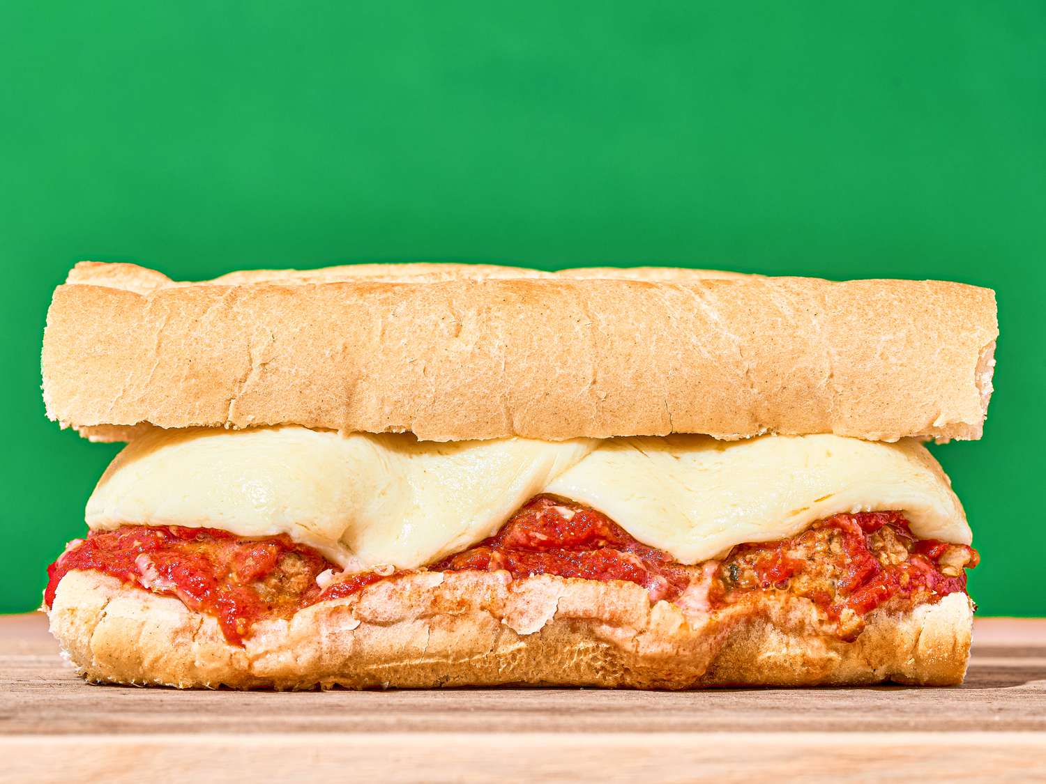 Side view of closed sandwich