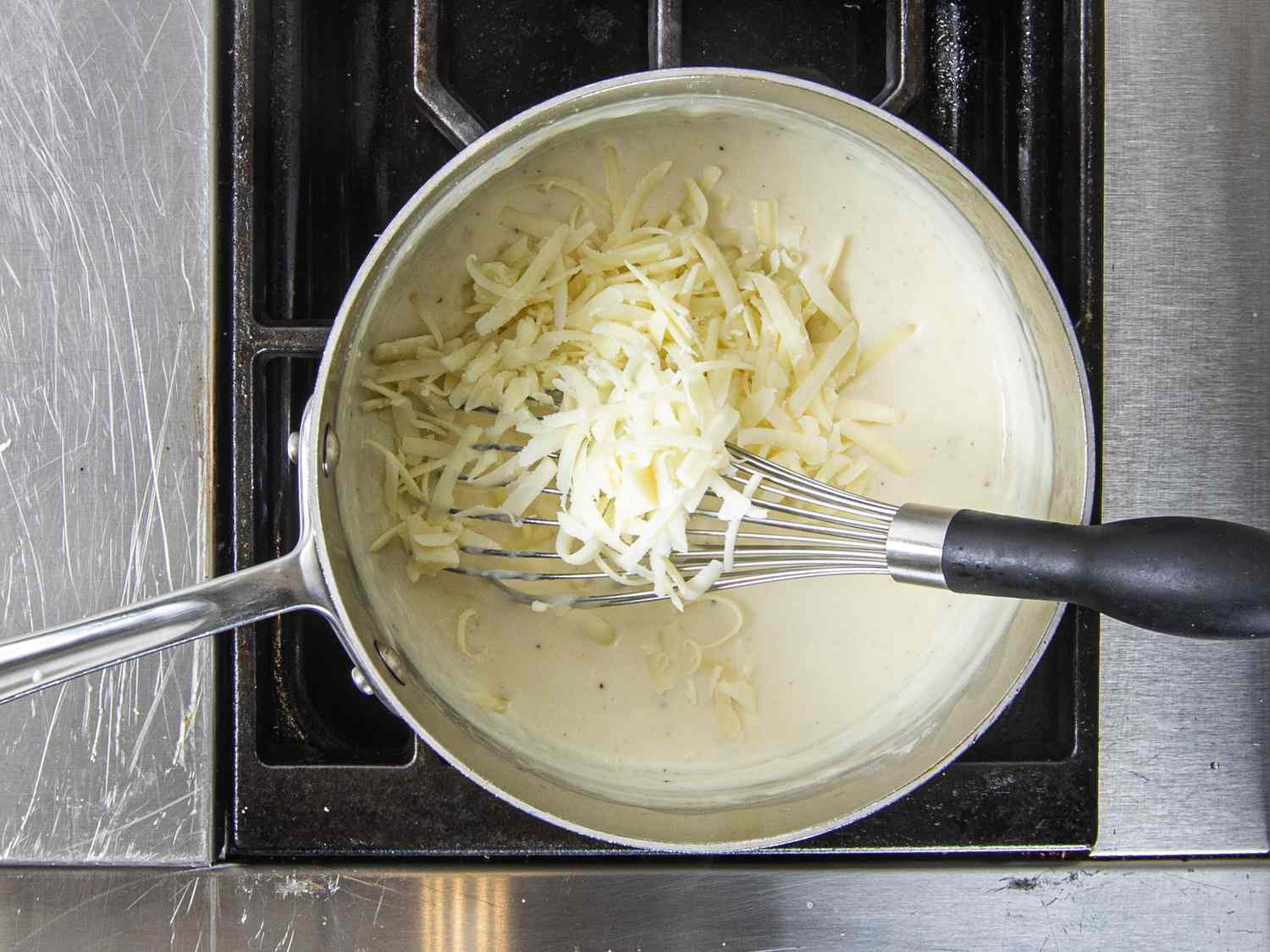 Cheese added to bÃ©chamel sauce 
