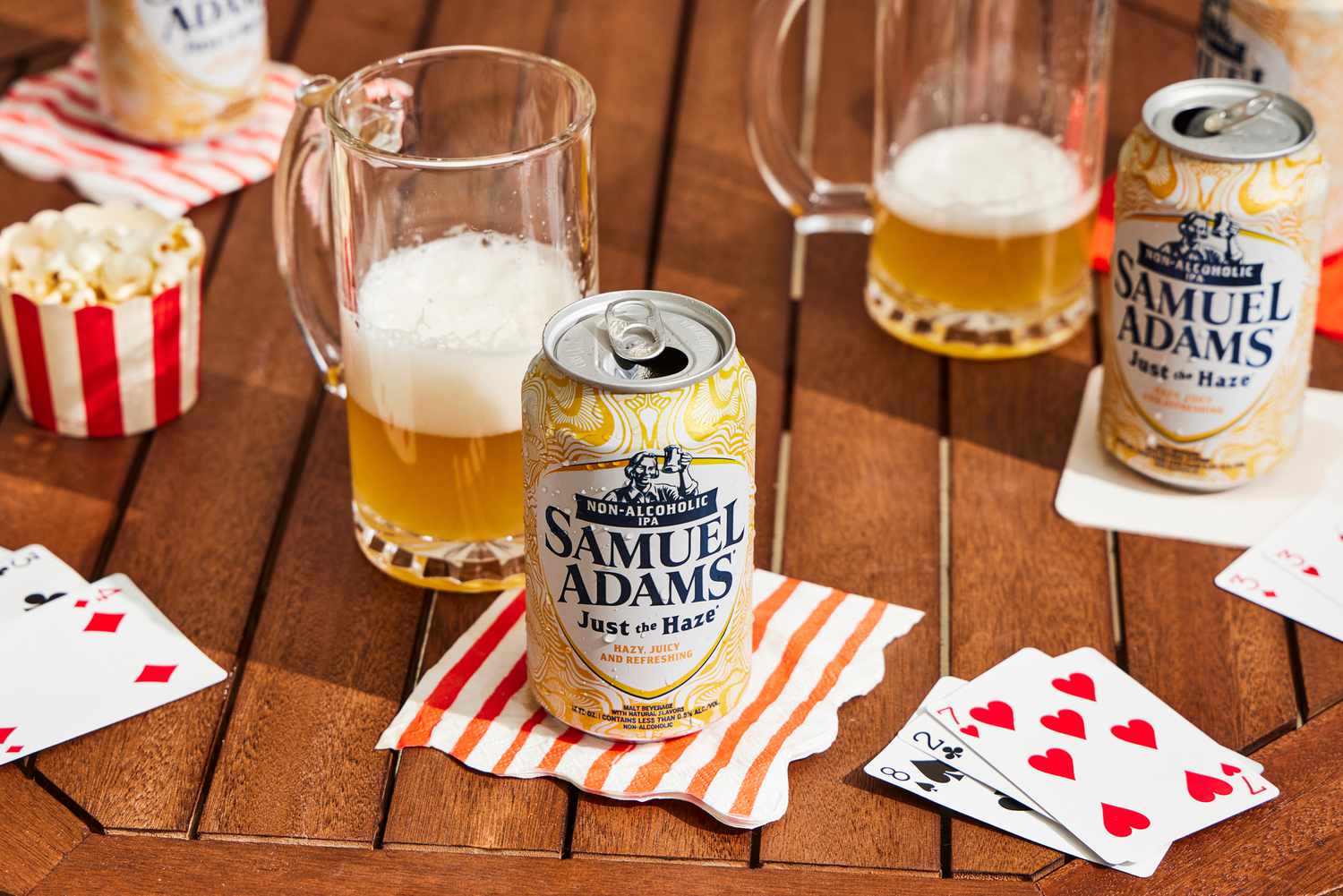 a can of sam adams just the haze 