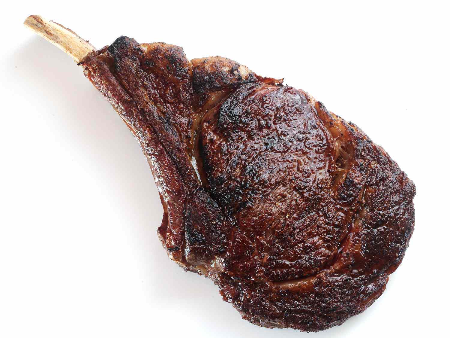 Reverse-seared bone-in ribeye steak