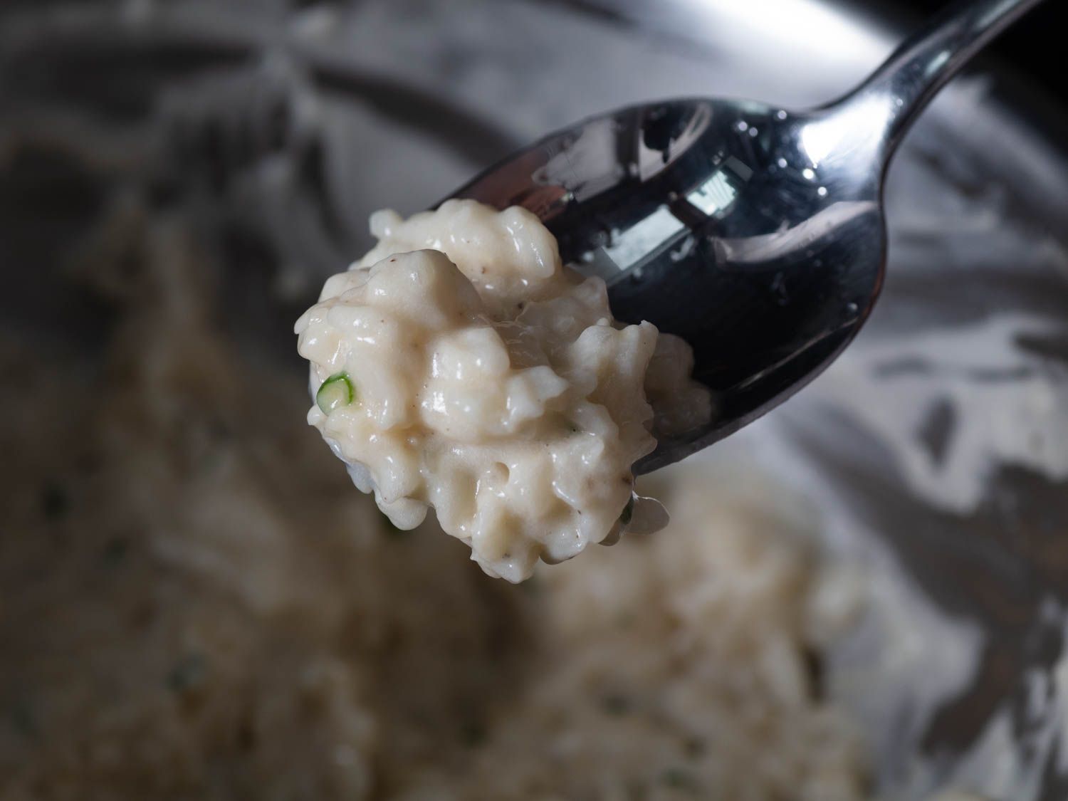 Spoonful of creamy risotto
