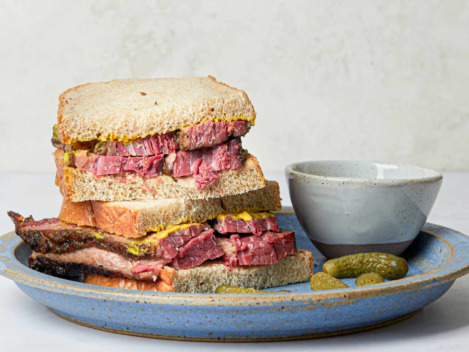 Finished montreal smoked meat sandwich