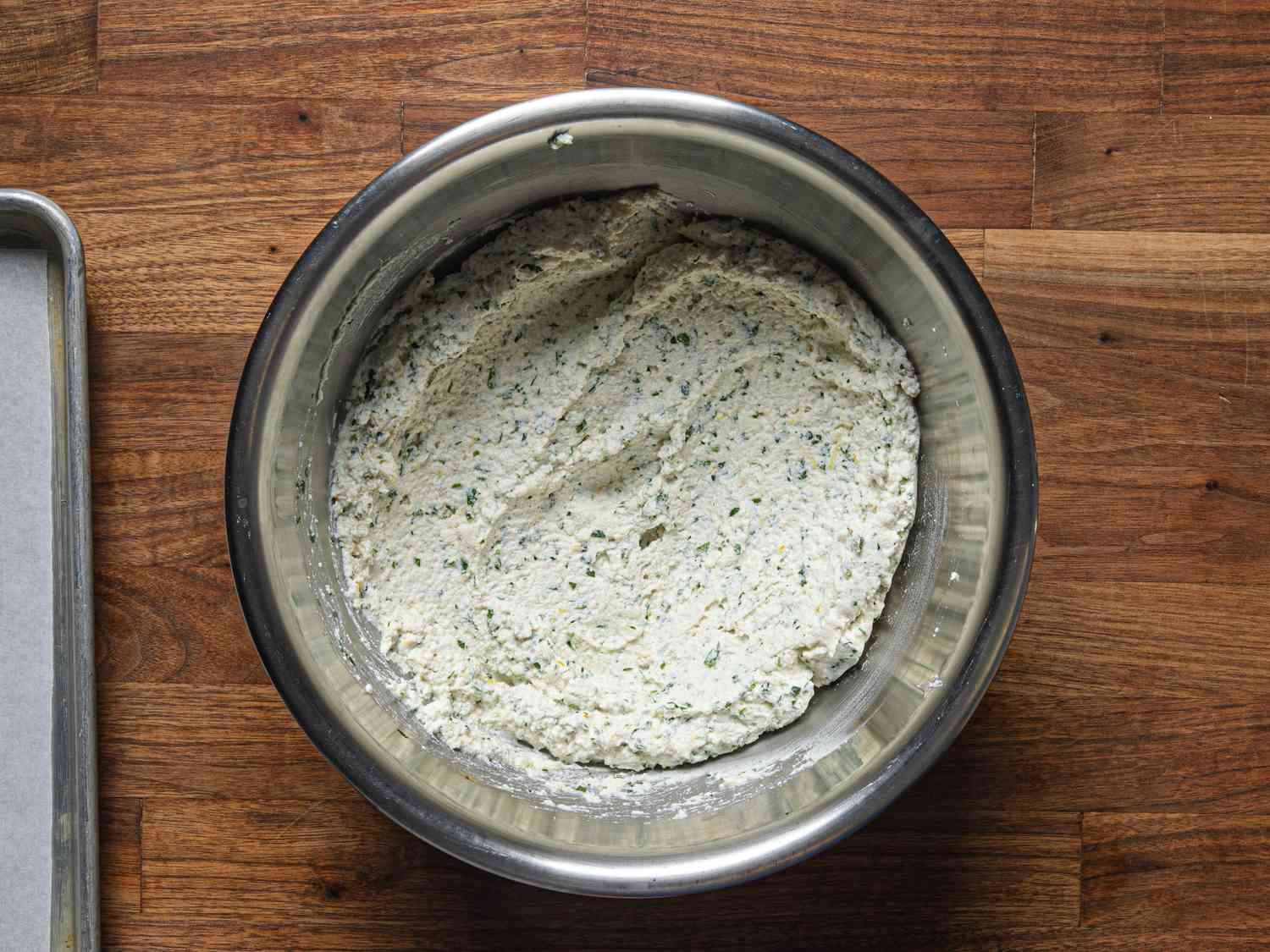 Overhead view of Ricotta mixture 