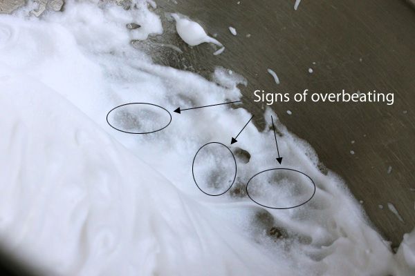 Overbeaten egg whites