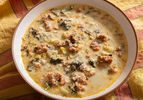 Overhead view of Zuppa Toscana