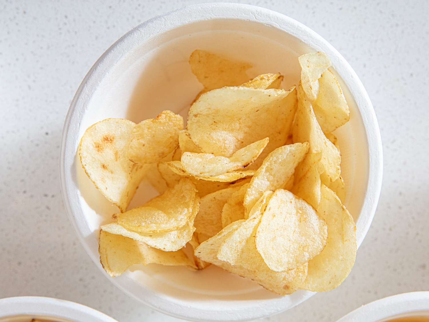 Overhead view of chips