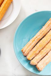 Overhead view of churros 