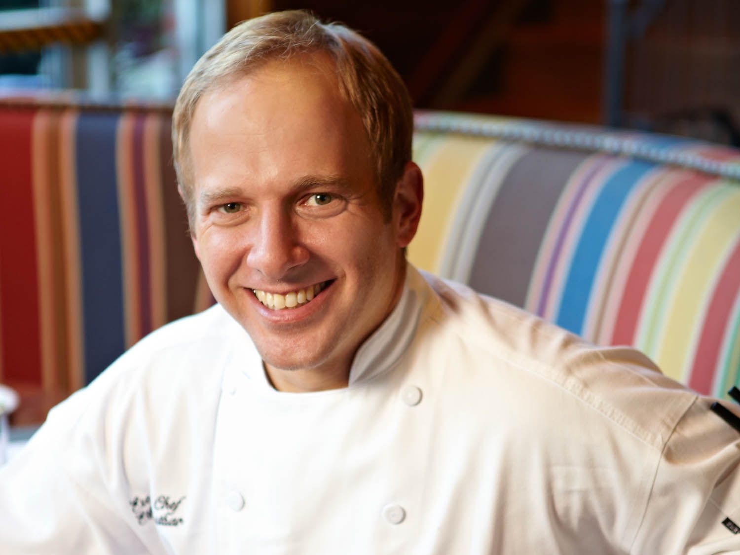 Photograph of Chef Ethan Kostbar of Moderne Barn in Armonk, New York