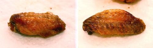 Comparison of steamed versus baked buffalo wings