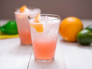 Salted grapefruit cordial cocktail