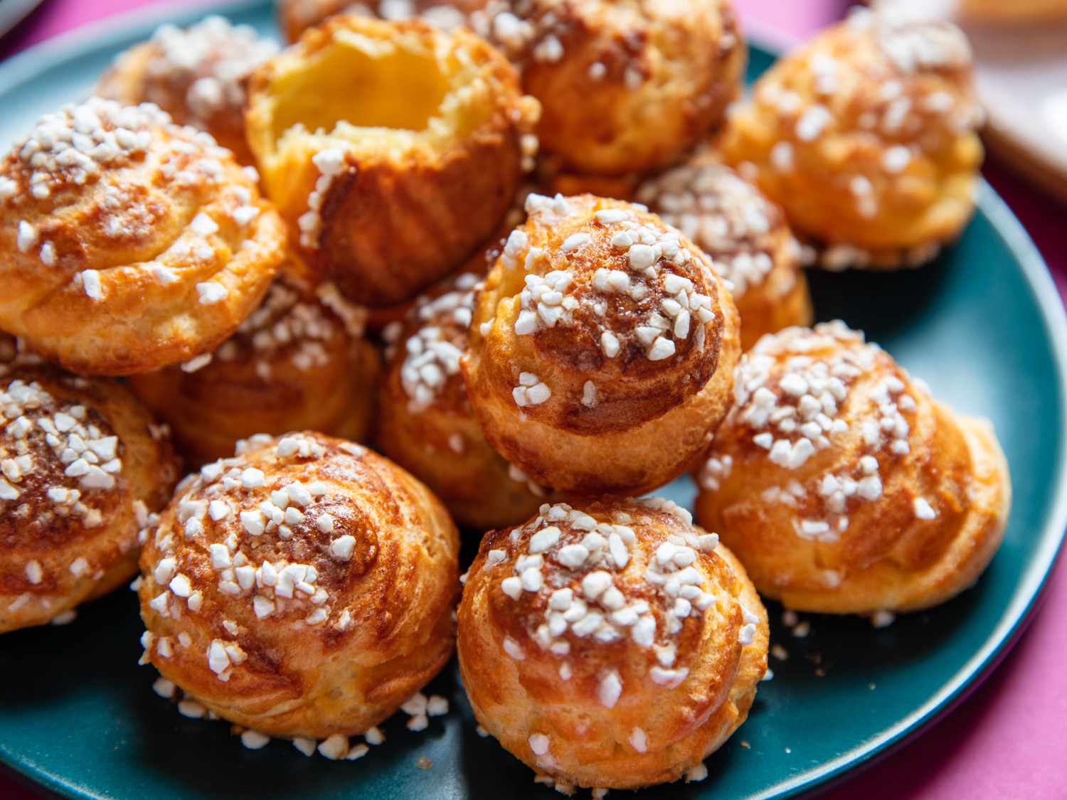 a pile of chouquette on a plate
