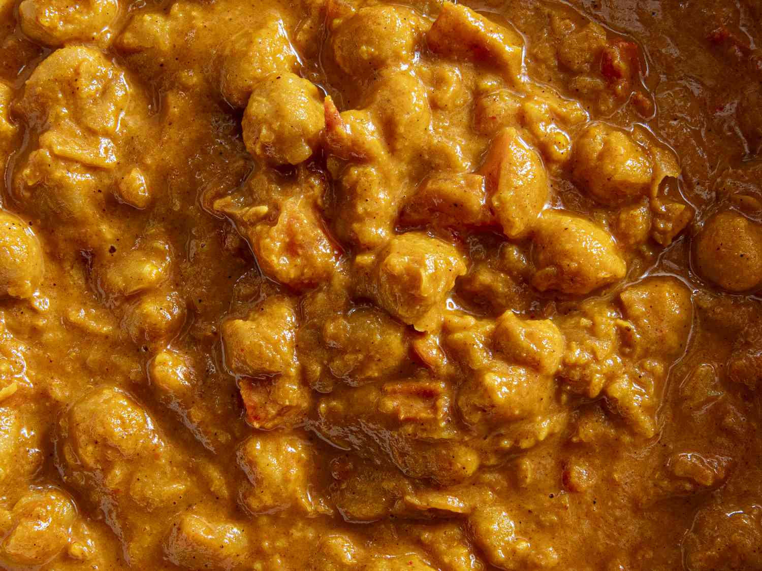 Close up of chana masala