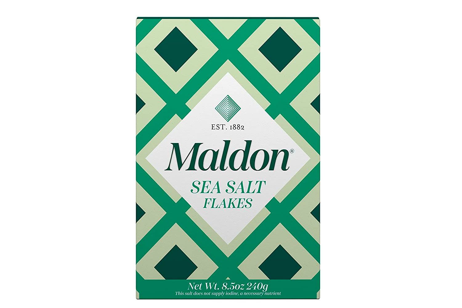 Maldon Salt, Sea Salt Flakes, 8.5 oz (240 g), Kosher, Natural, Handcrafted, Gourmet, Pyramid Crystals (Packaging May vary)