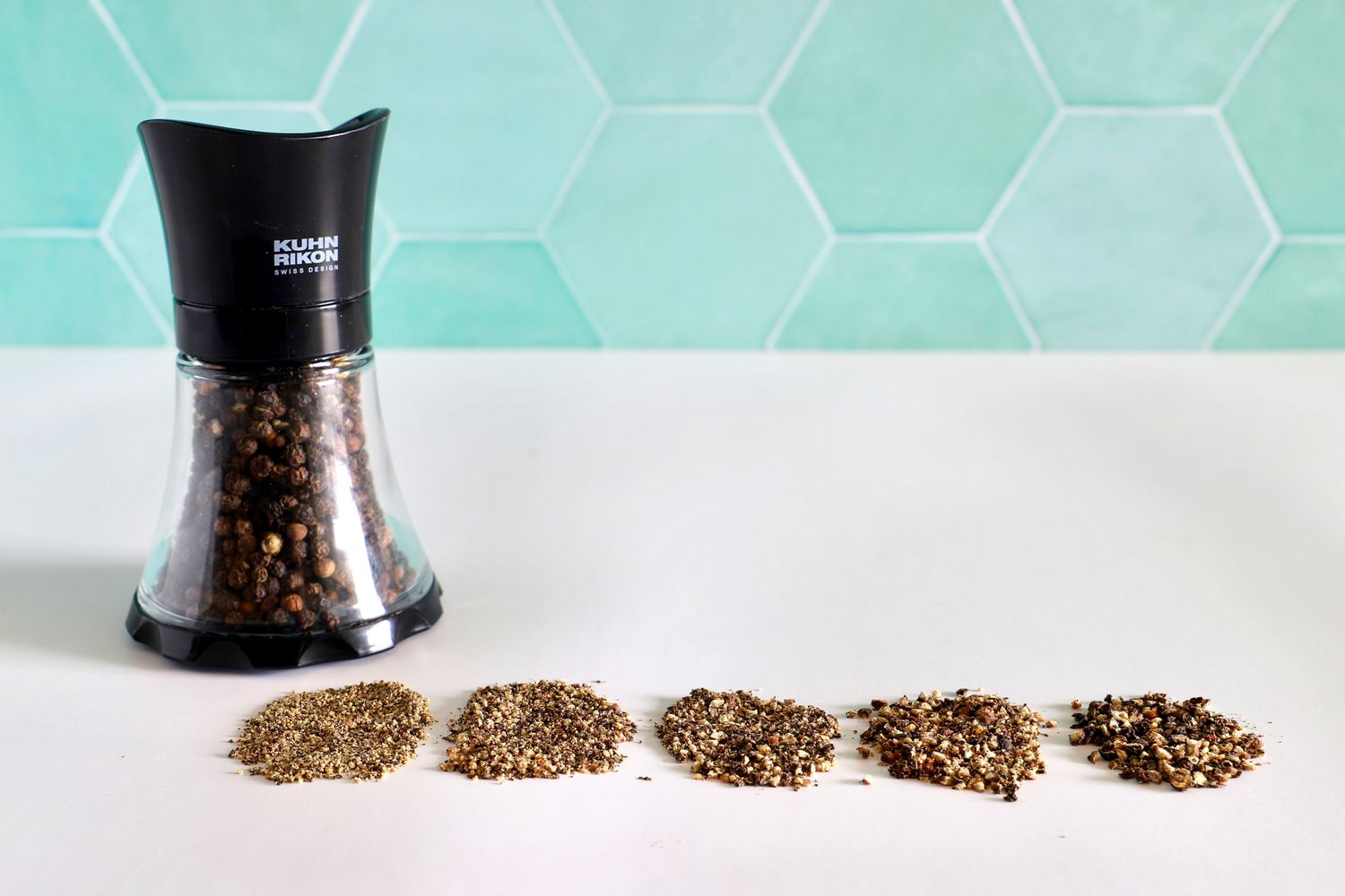 Kuhn Rikon Mini Pepper Grinder on a counter
