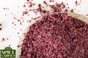Overhead view of sumac in a bowl