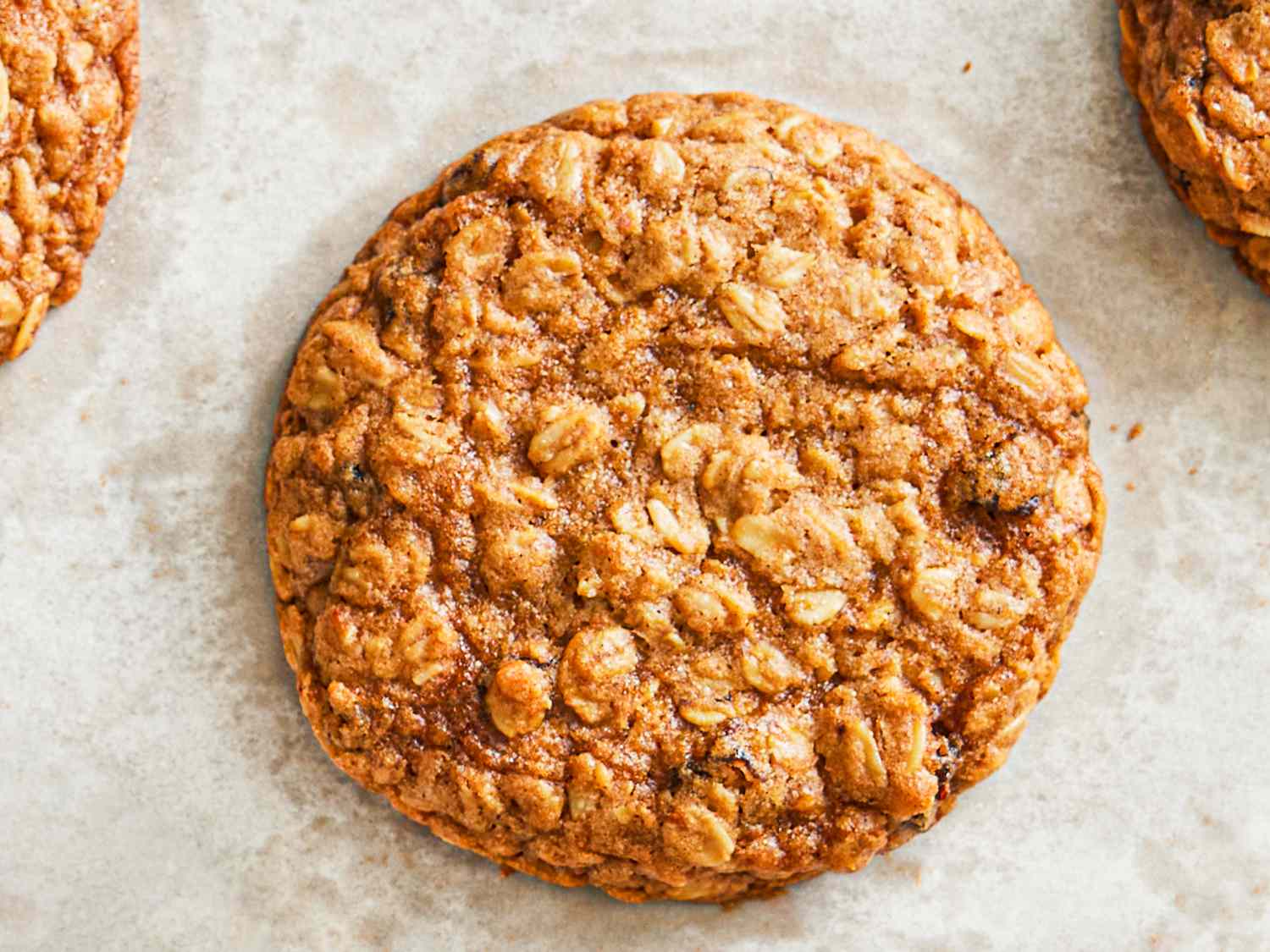 Overhead view of cookie