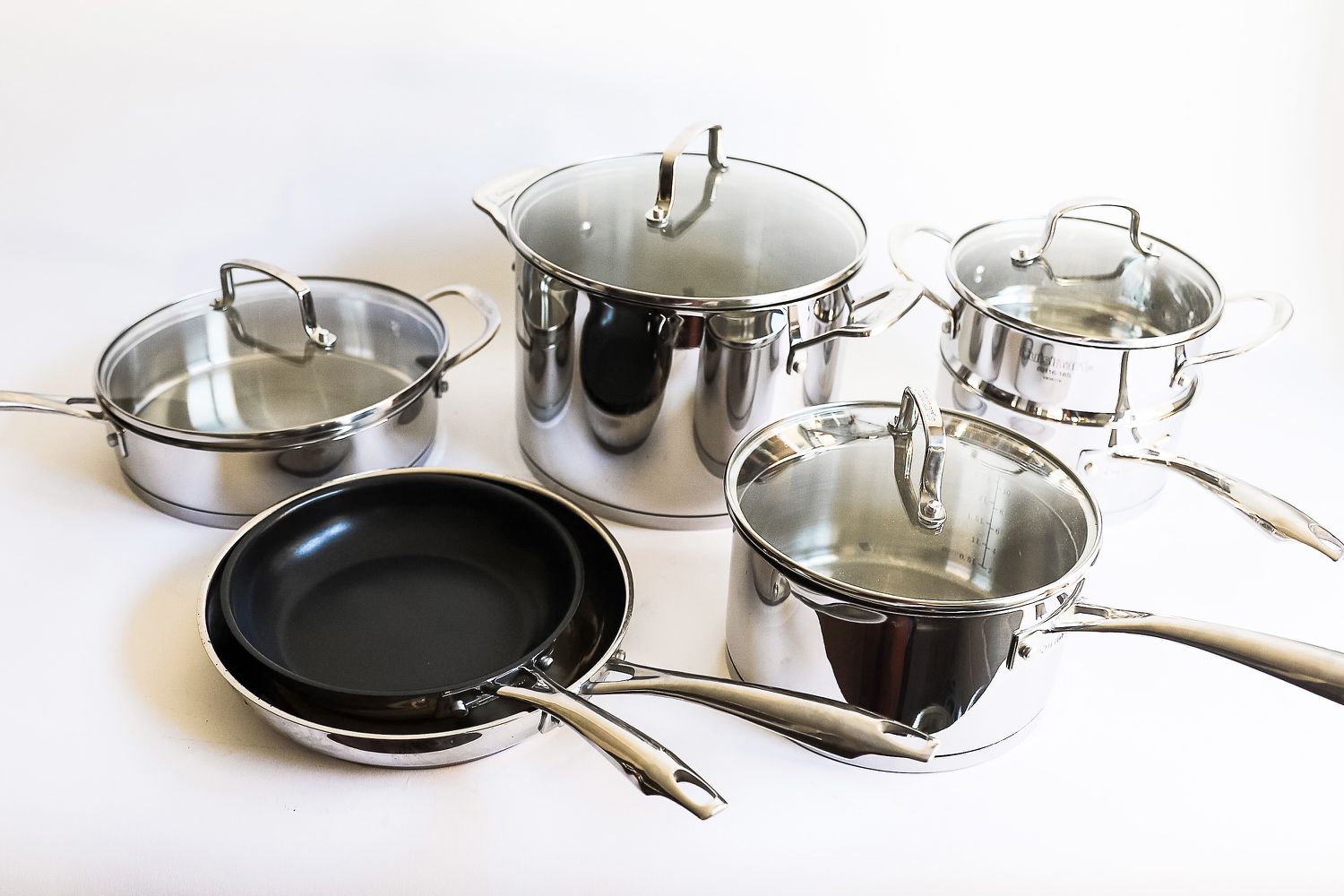 Cuisinart Professional Series Cookware 11 Piece Set on a white surface
