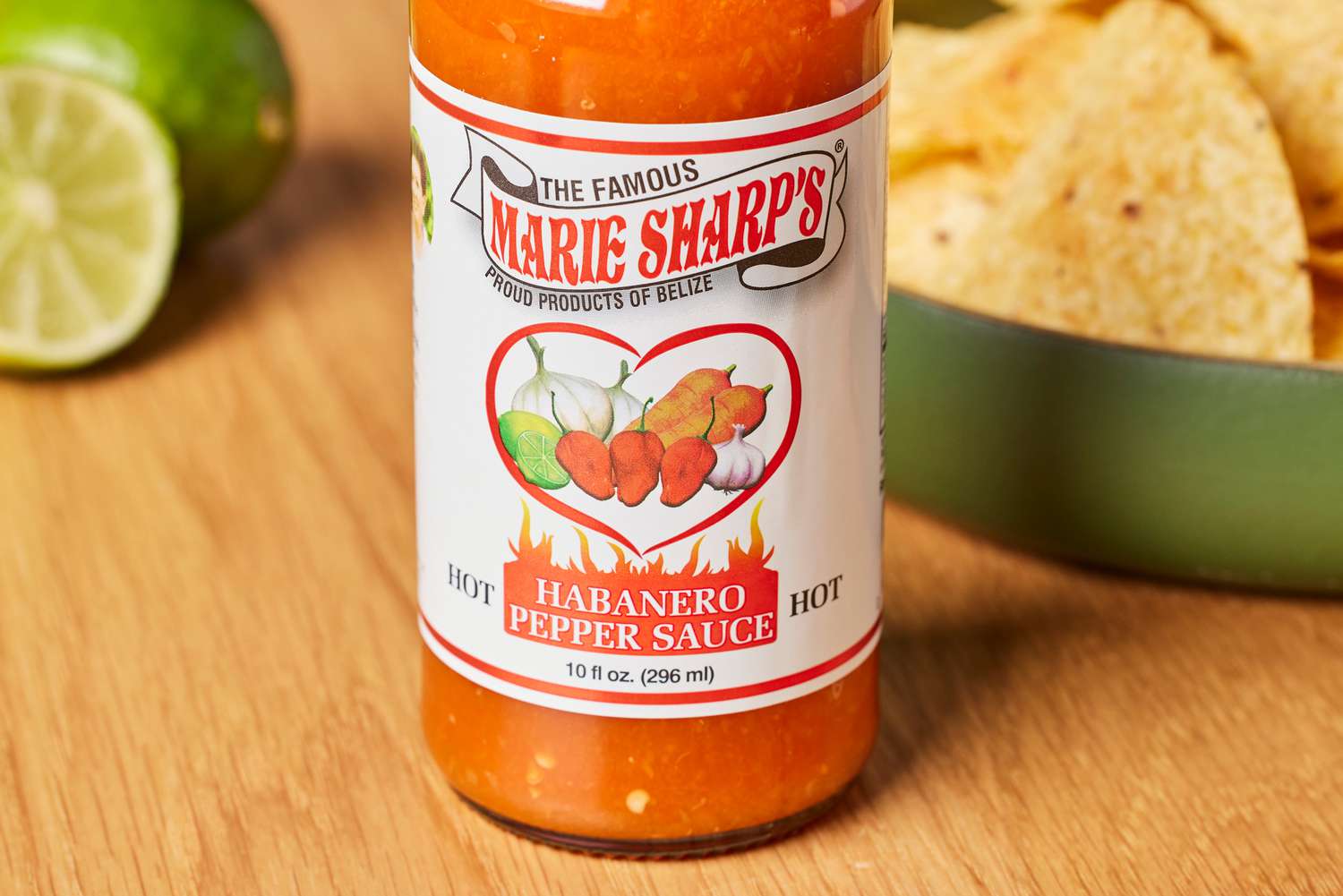 Close up of Marie Sharp’s Habanero Hot Sauce