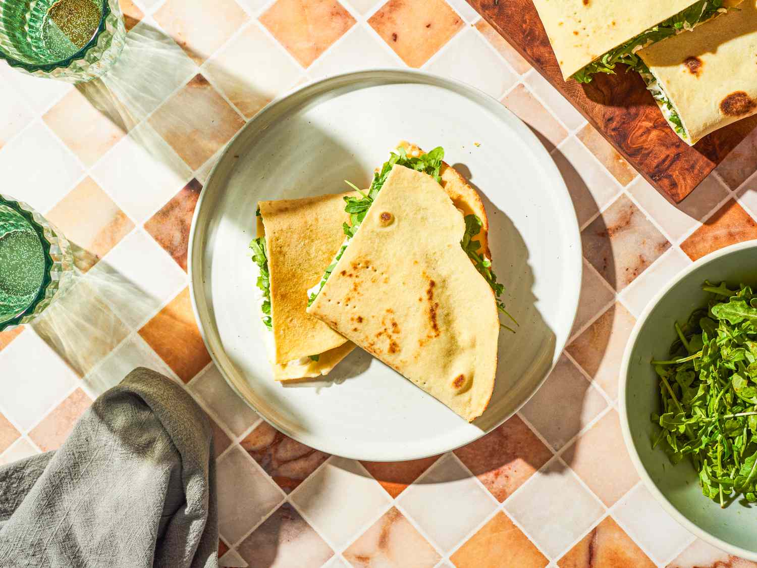 Overhead view of Piadina