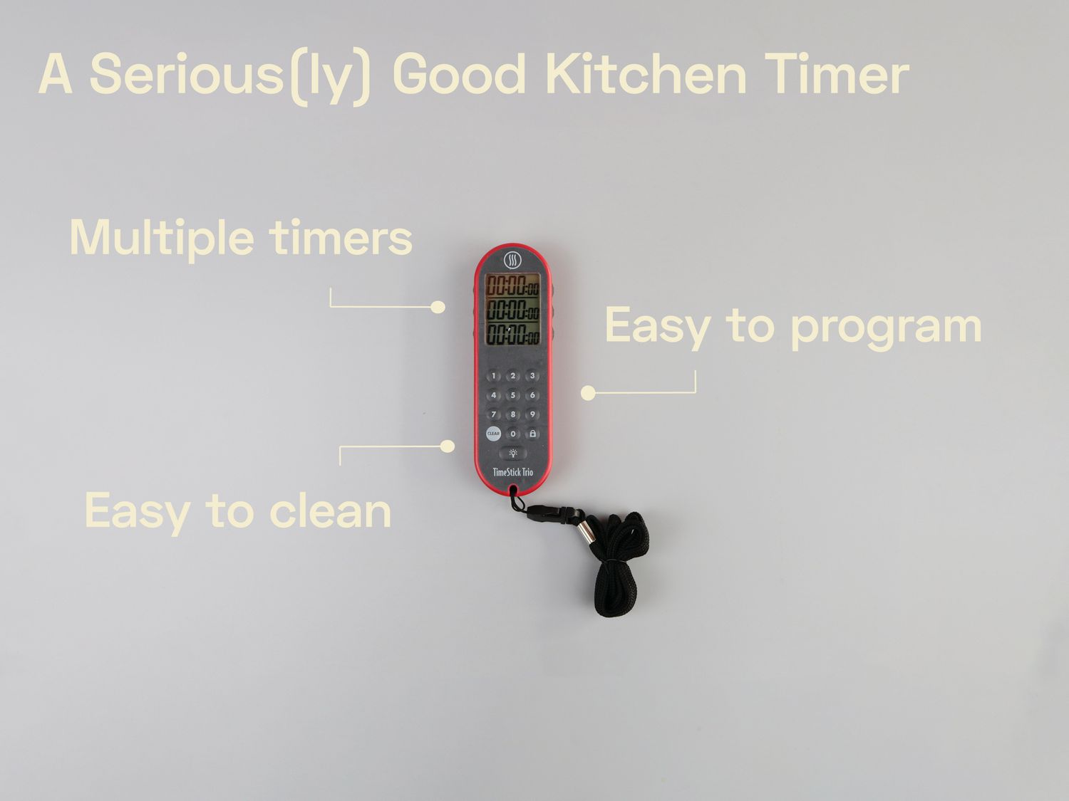 a graphic showing all the best parts of a good kitchen timer