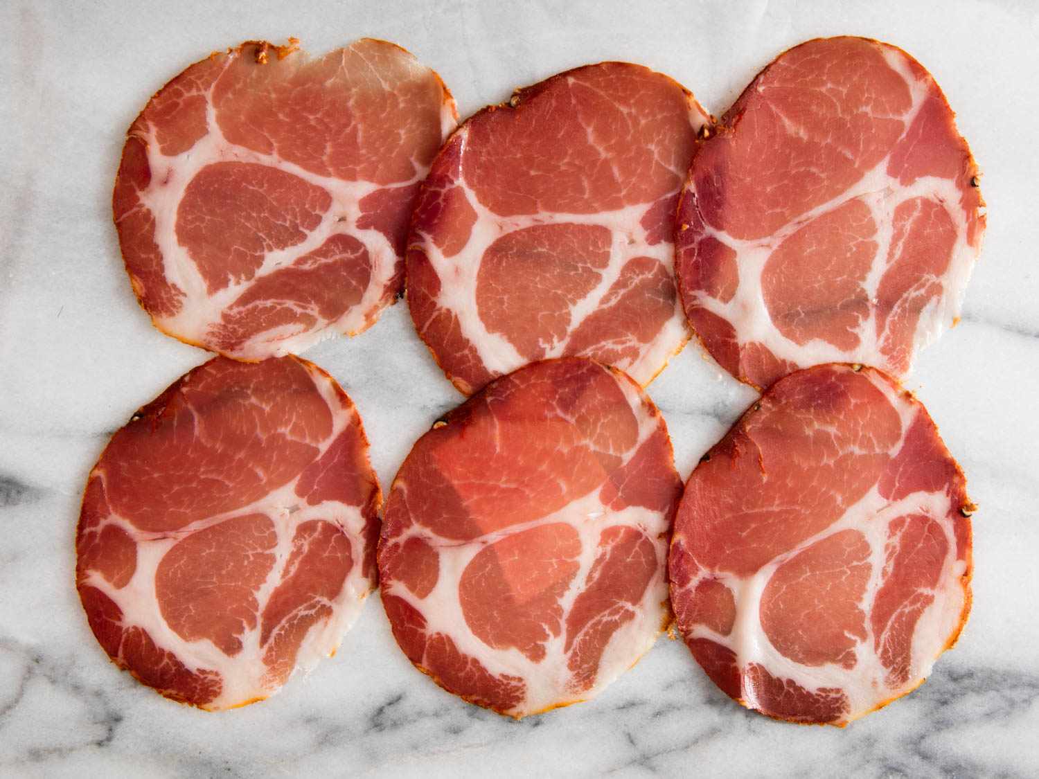 Slices of coppa