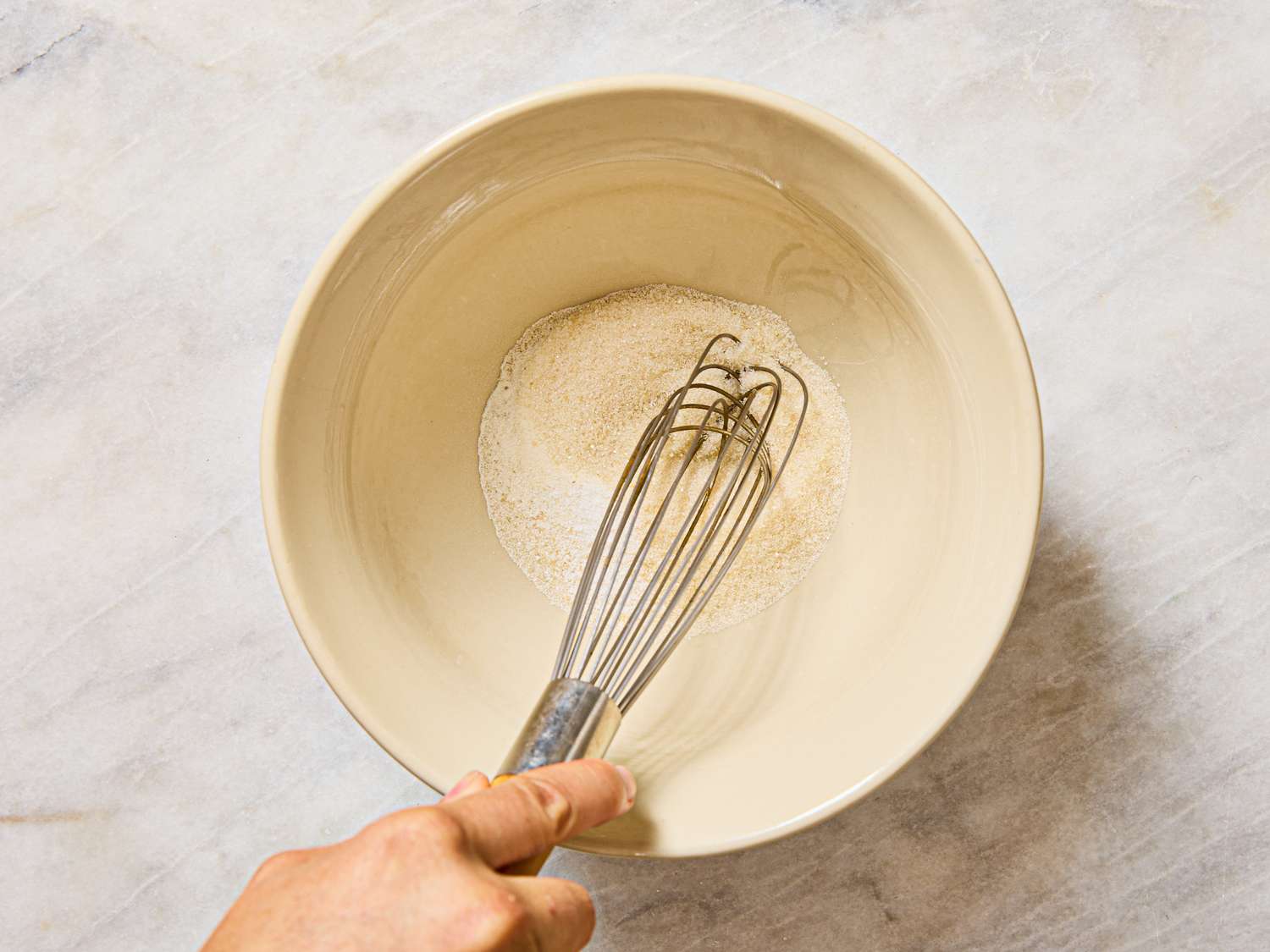 Whisk in large bowl with ingredient being mixed