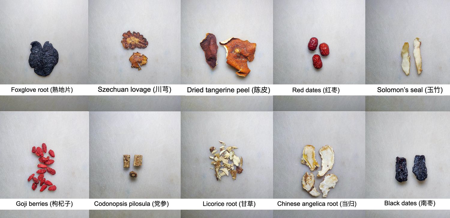 Overhead view of spice chart