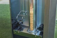 The back of the Bradley Professional P10 4-Rack Outdoor Electric Smoker (BS1019)