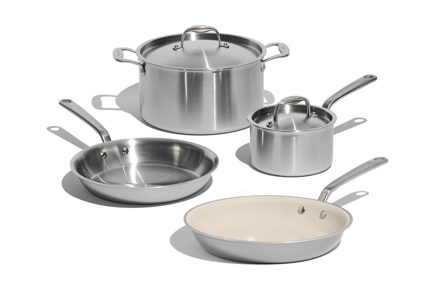 Made In Cookware - 6 Pc Stainless Steel Cookware Set - 5 ply Clad