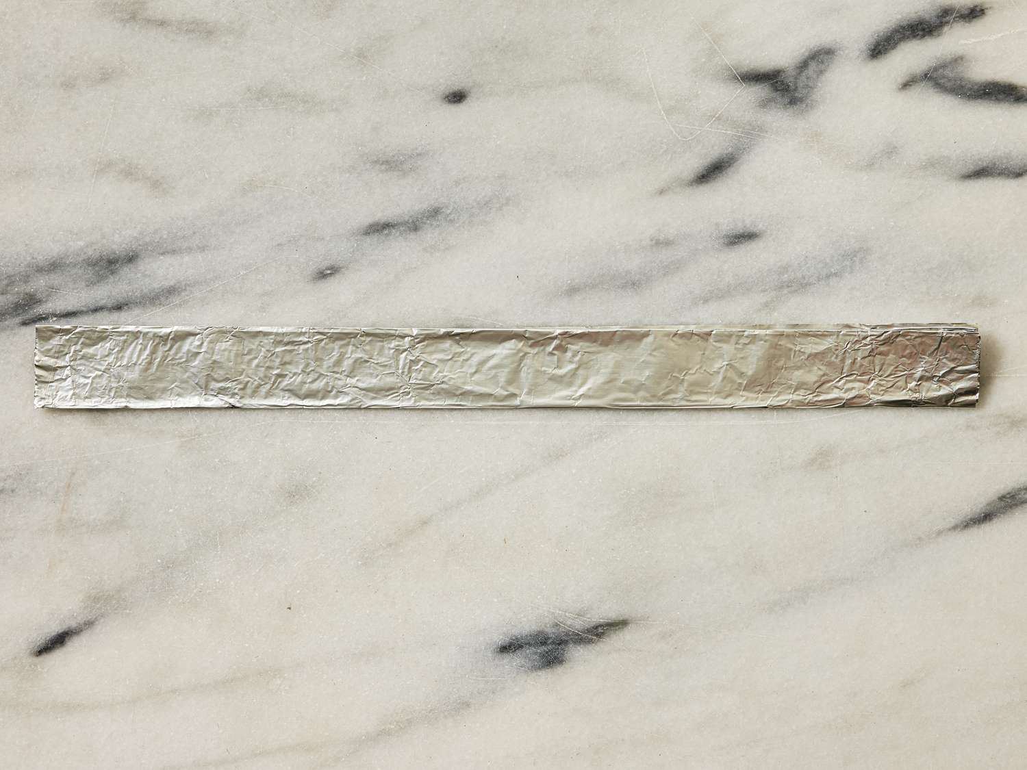 Overhead of aluminum folded 