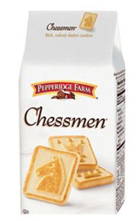A package of Pepperidge Farm Chessmen cookies.