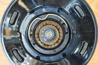 The blades on the inside of the OXO Brew Conical Burr Coffee Grinder