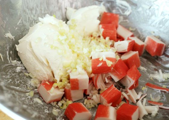 Crab and cream cheese