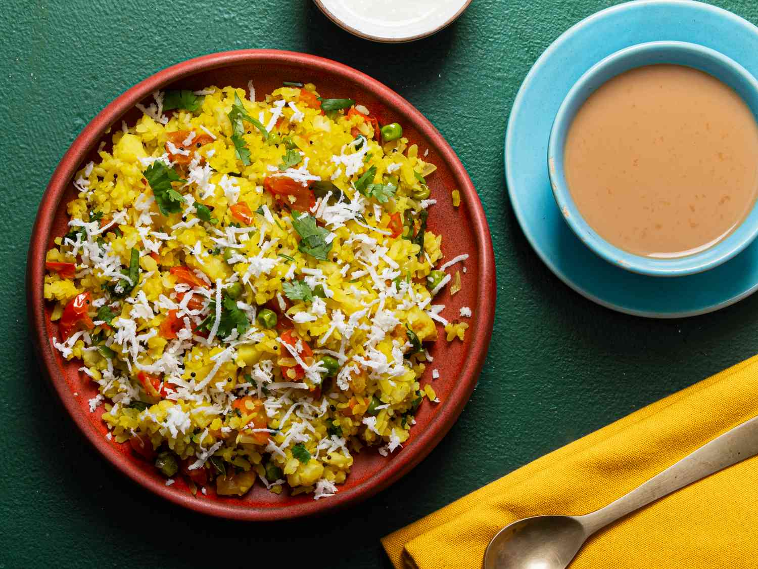 Overhead view of finished Pohe