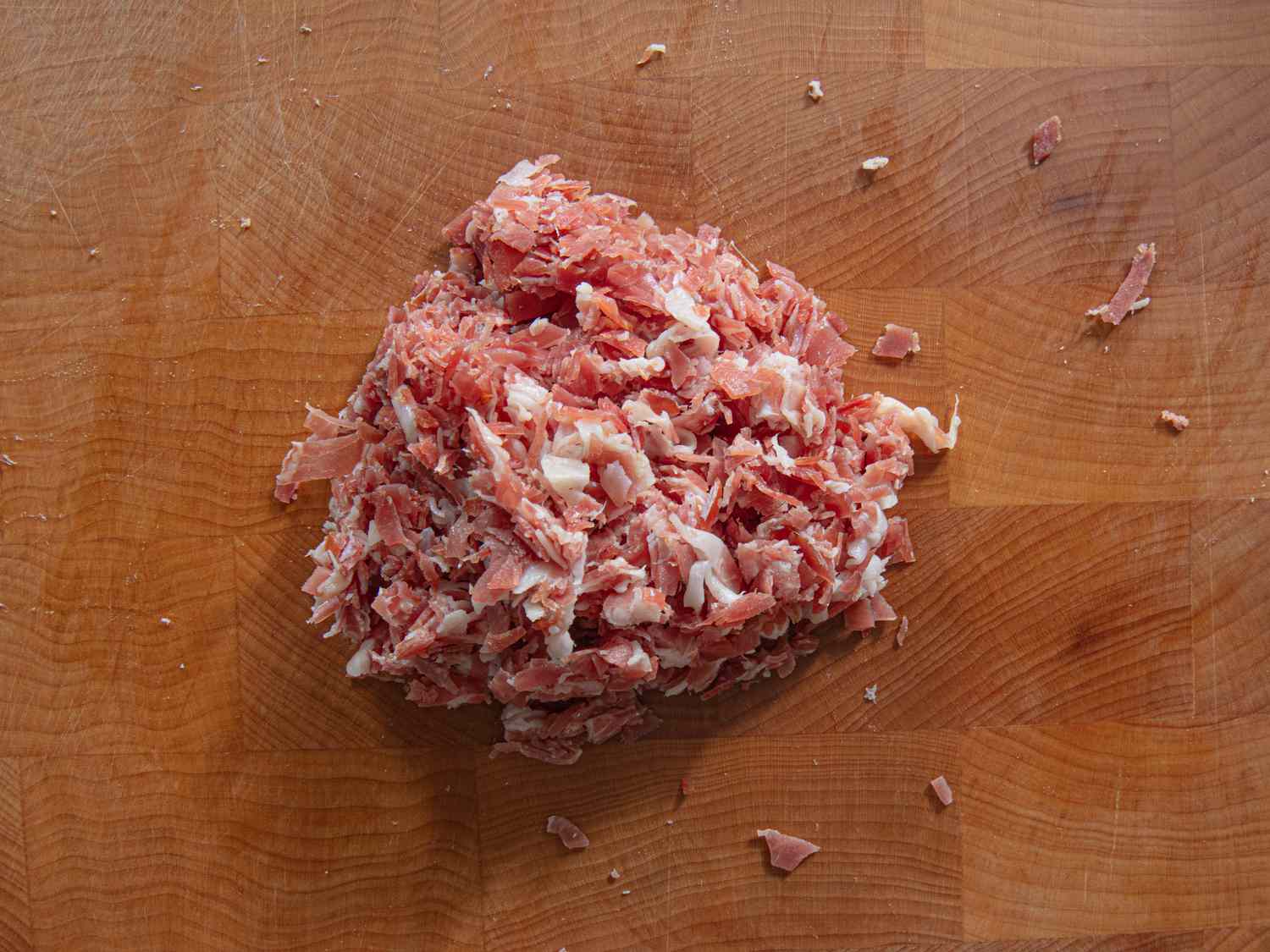 Overhead view of ham