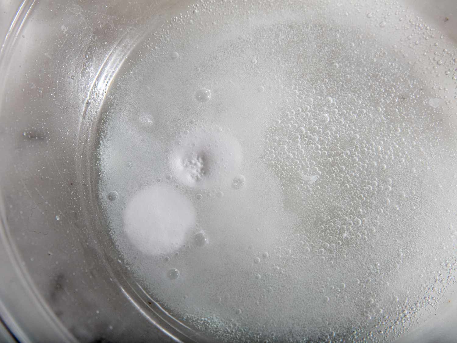 Alka-Seltzer blooming in a microwave-safe bowl.