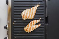 Chicken grilling on the Breville indoor grill