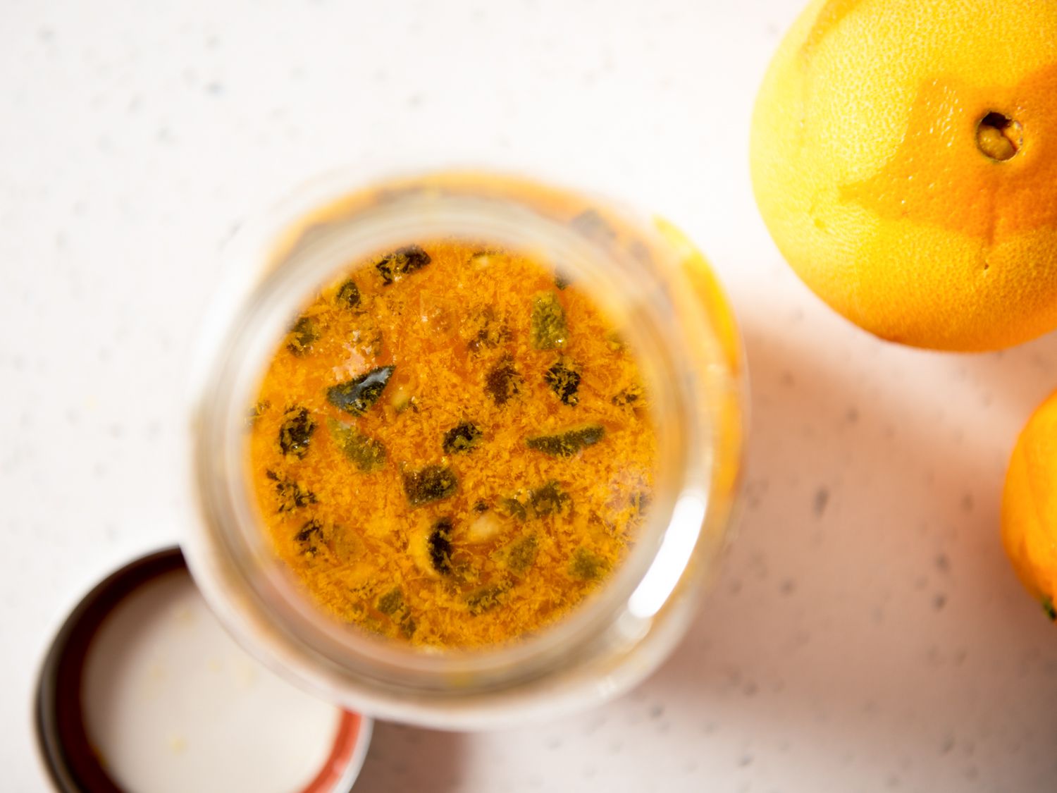 ingredients to make DIY orange liqueur in a bottle