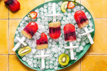 Overhead view of Juneteenth popsicles 