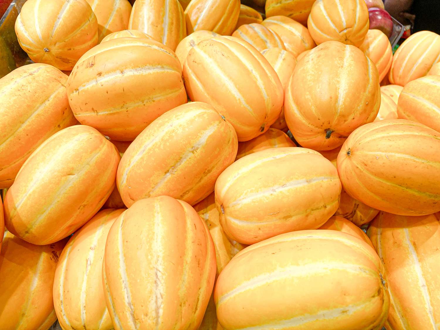 Overhead view of melons