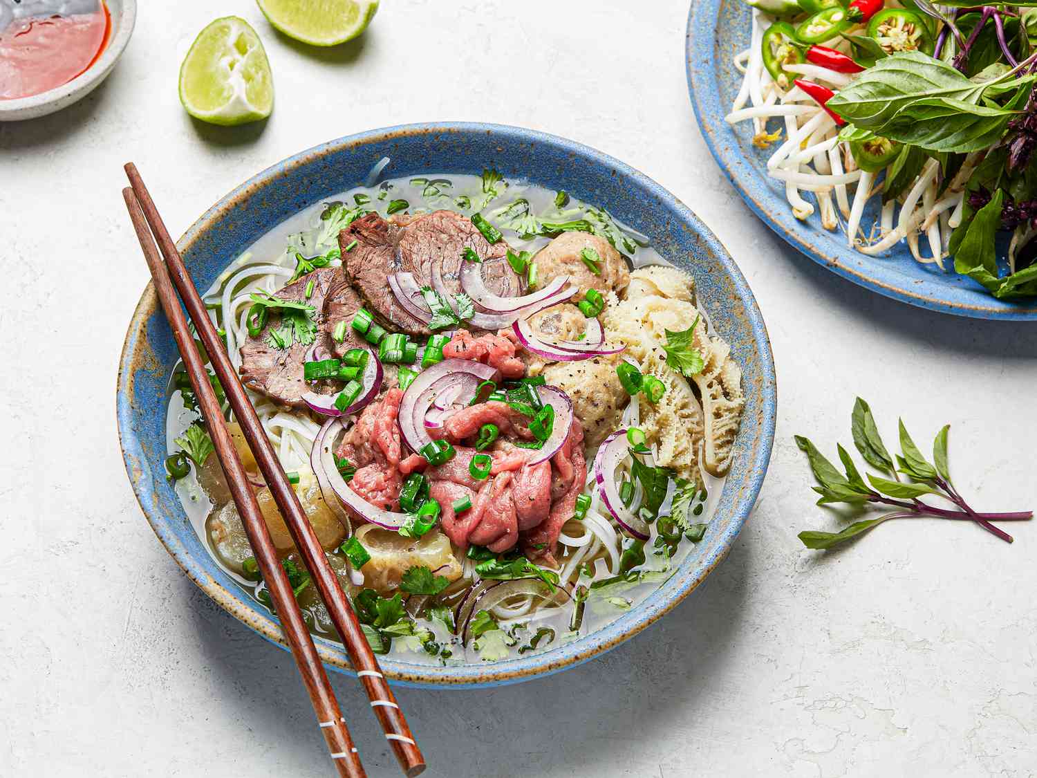 Angled view of pho saigon