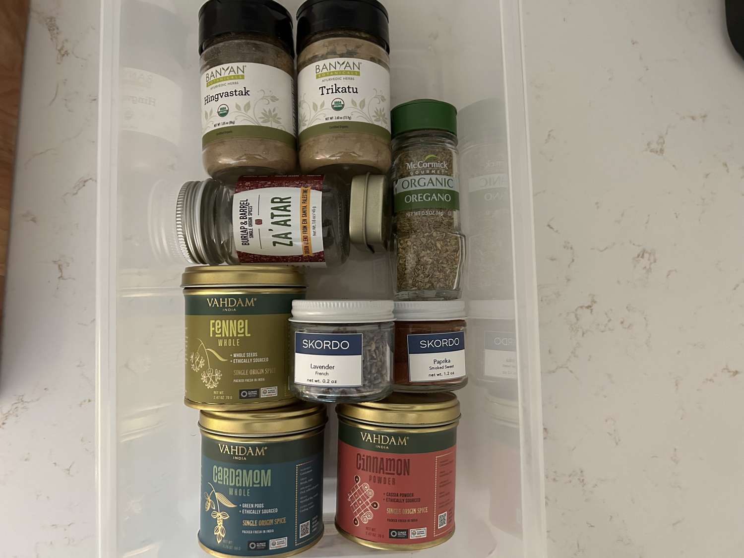 Commerce editor Rochelle Bilow's spice drawer